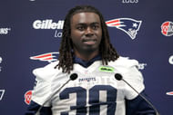 New England Patriots RB Rhamondre Stevenson - Source: Imagn